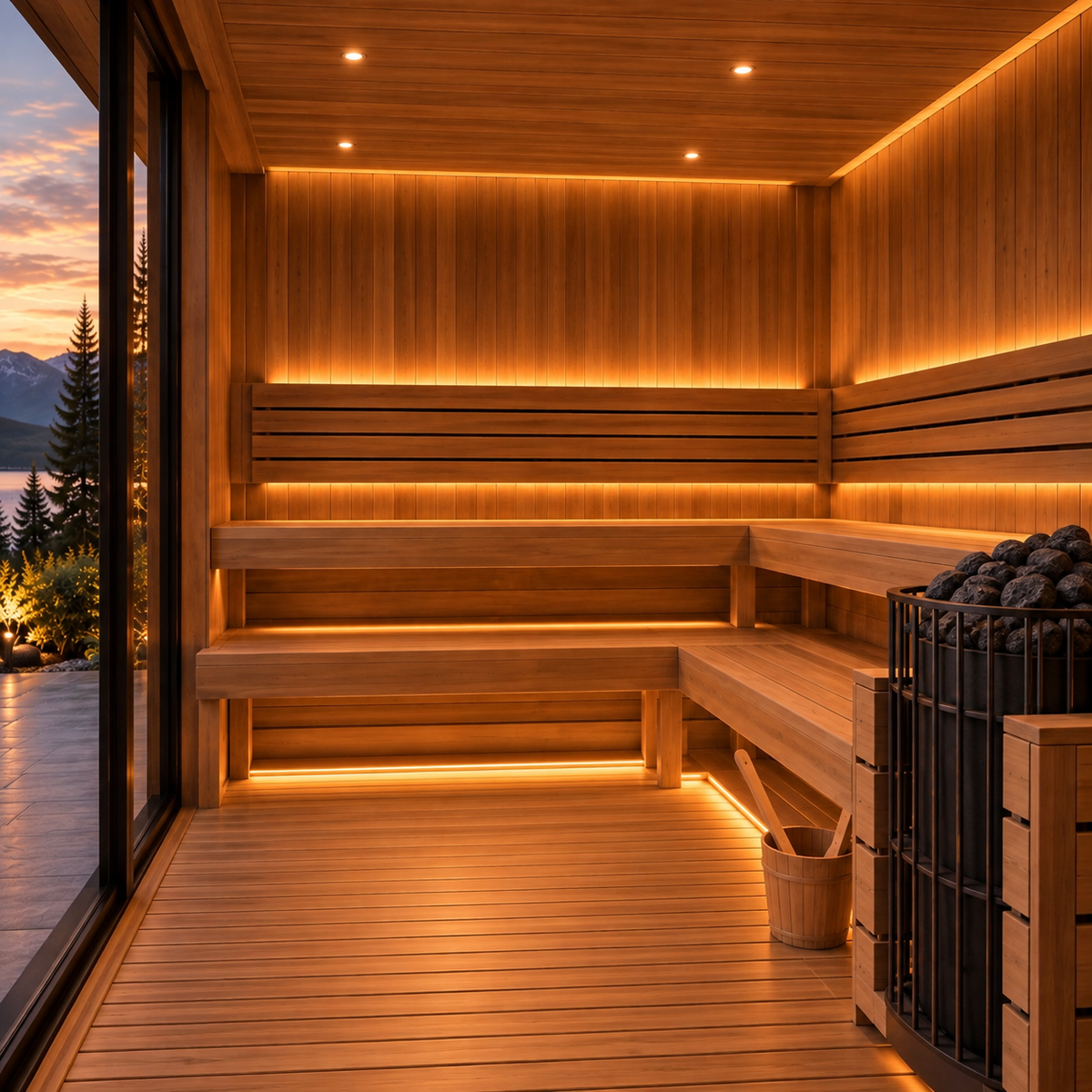 Cascadia 8-Person Outdoor Sauna