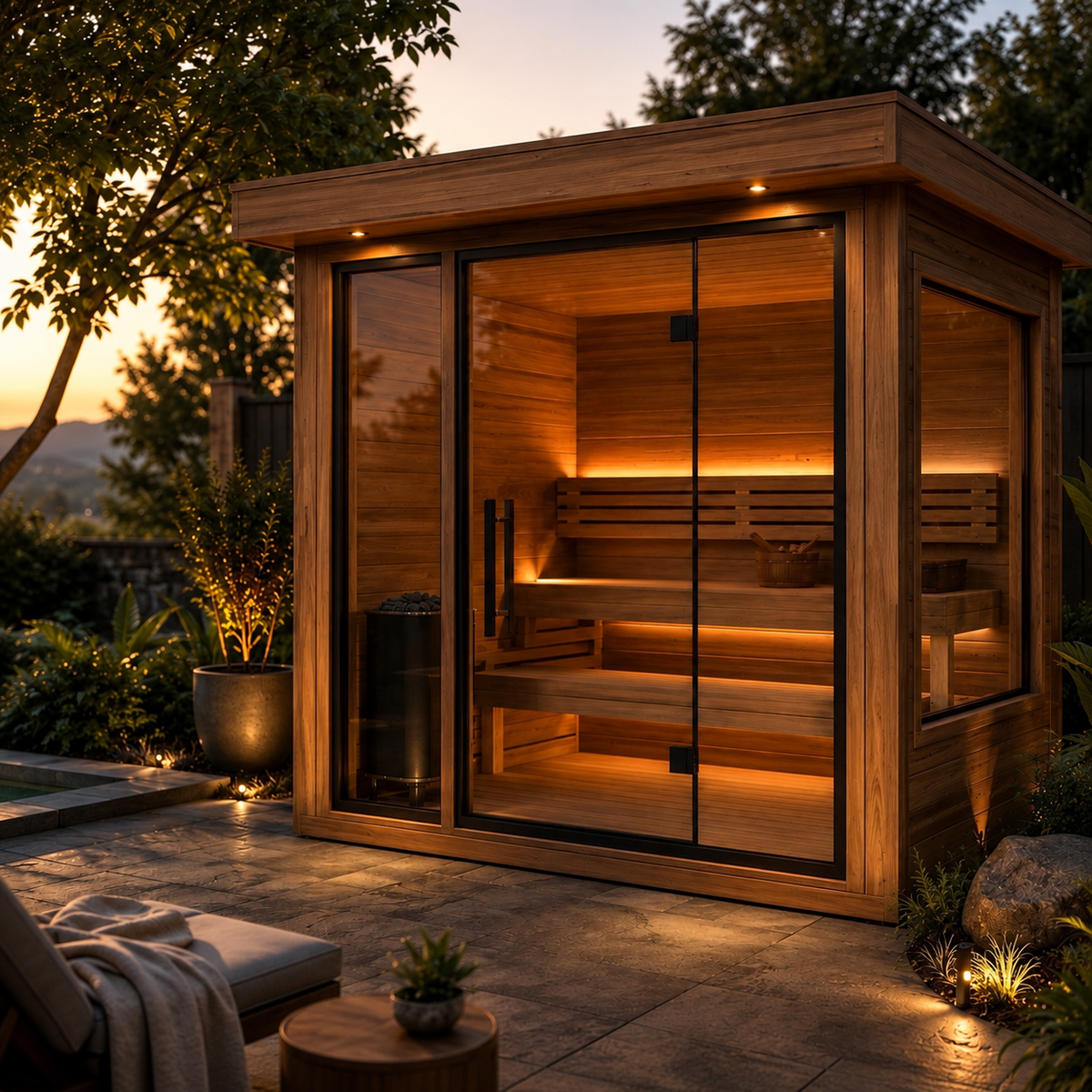 Aspen 4-Person Outdoor Sauna